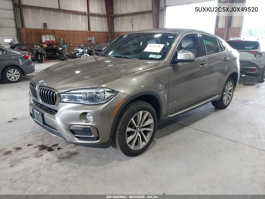 2018 BMW X6 xDrive35I VIN: 5UXKU2C5XJ0X49520 Lot: 45453942