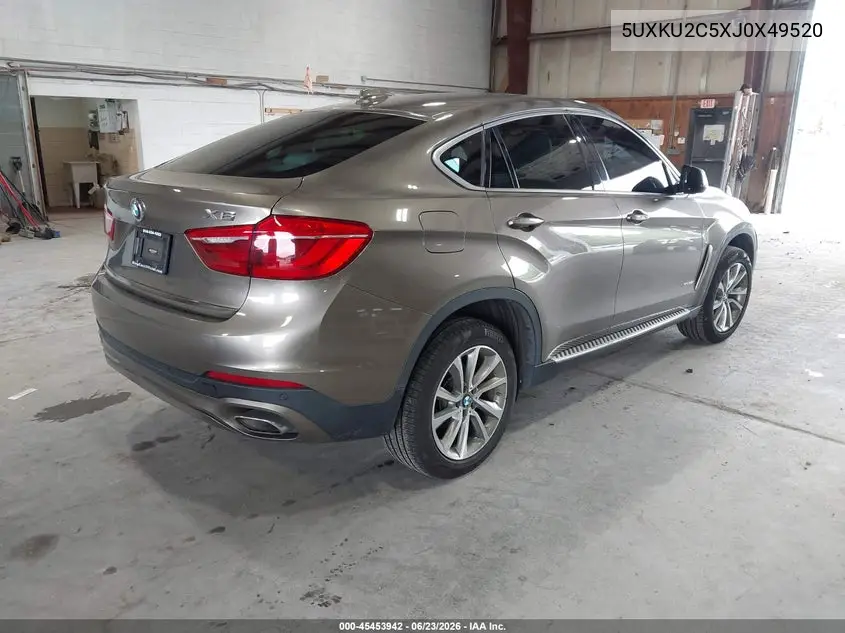2018 BMW X6 xDrive35I VIN: 5UXKU2C5XJ0X49520 Lot: 45453942