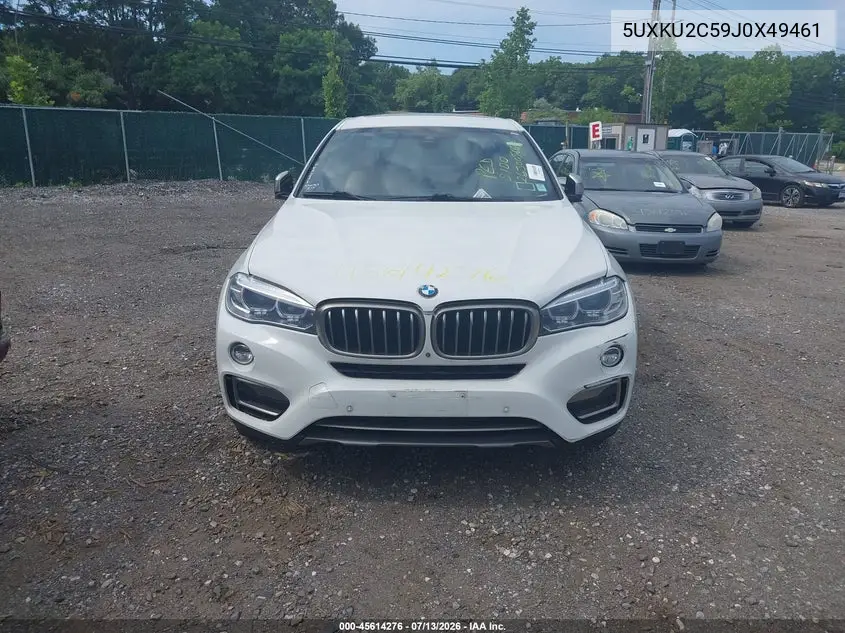 2018 BMW X6 xDrive35I VIN: 5UXKU2C59J0X49461 Lot: 45614276