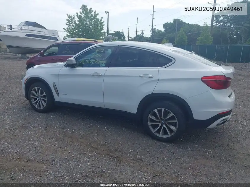 2018 BMW X6 xDrive35I VIN: 5UXKU2C59J0X49461 Lot: 45614276