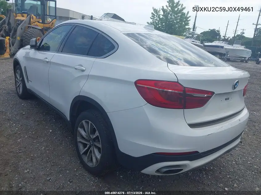 2018 BMW X6 xDrive35I VIN: 5UXKU2C59J0X49461 Lot: 45614276