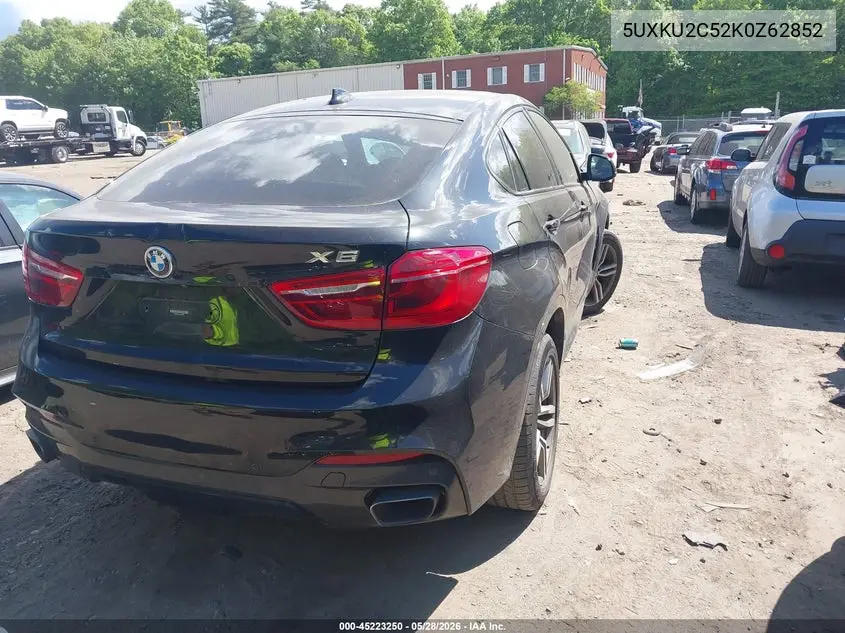2019 BMW X6 xDrive35I VIN: 5UXKU2C52K0Z62852 Lot: 45223250