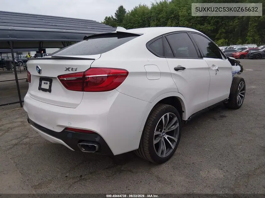 2019 BMW X6 xDrive35I VIN: 5UXKU2C53K0Z65632 Lot: 45444738