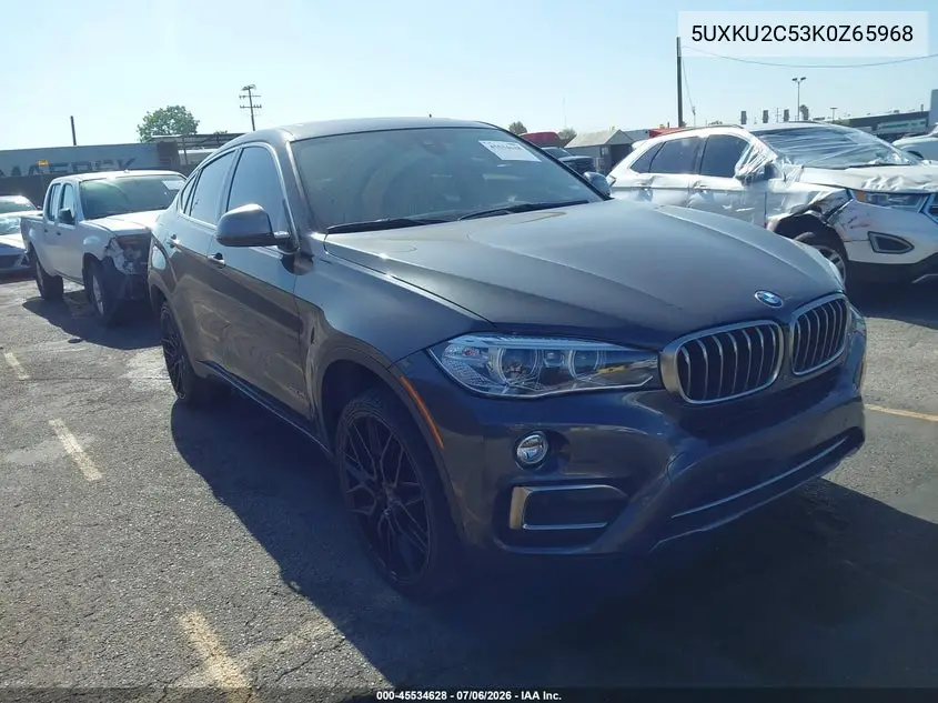 2019 BMW X6 xDrive35I VIN: 5UXKU2C53K0Z65968 Lot: 45534628