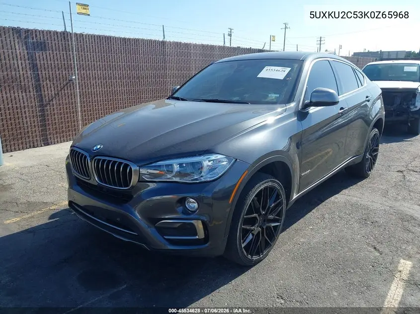 2019 BMW X6 xDrive35I VIN: 5UXKU2C53K0Z65968 Lot: 45534628