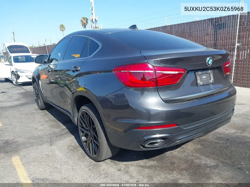 2019 BMW X6 xDrive35I VIN: 5UXKU2C53K0Z65968 Lot: 45534628