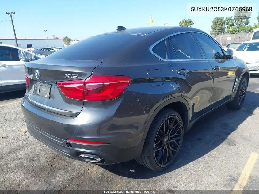 2019 BMW X6 xDrive35I VIN: 5UXKU2C53K0Z65968 Lot: 45534628