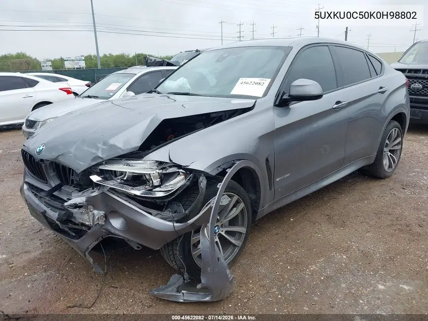 2019 BMW X6 Sdrive35I VIN: 5UXKU0C50K0H98802 Lot: 45622082