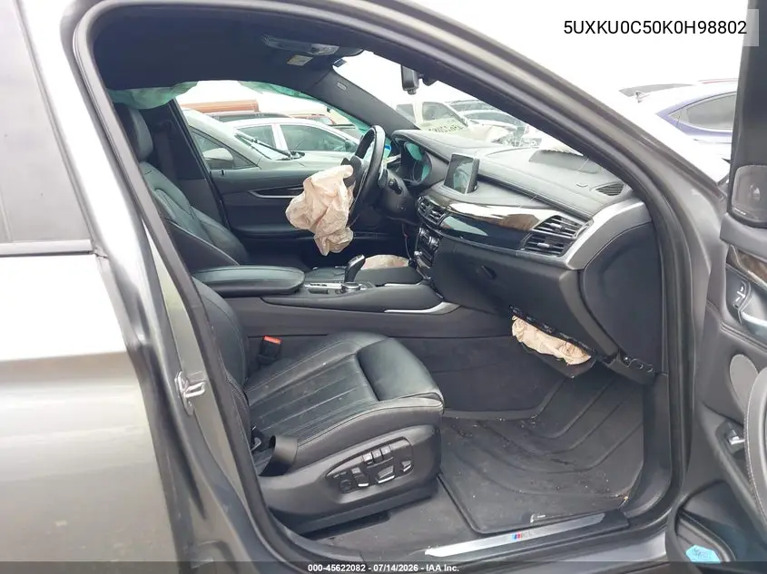 2019 BMW X6 Sdrive35I VIN: 5UXKU0C50K0H98802 Lot: 45622082
