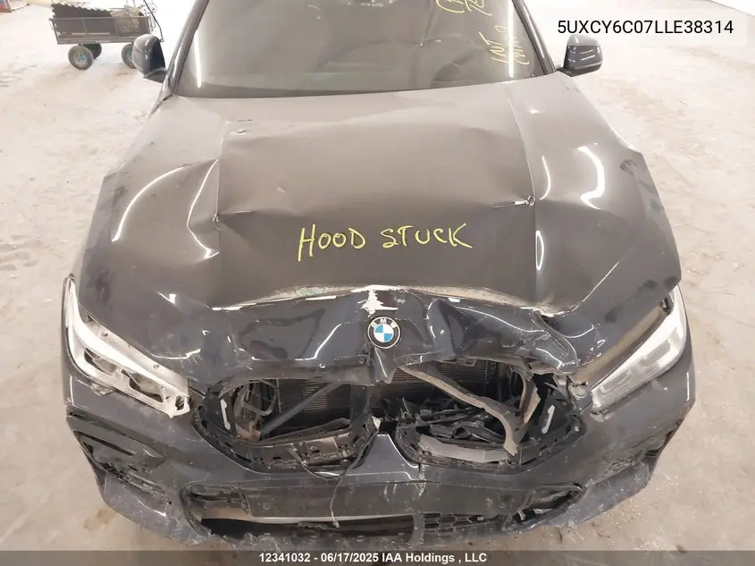 2020 BMW X6 xDrive40I VIN: 5UXCY6C07LLE38314 Lot: 12341032
