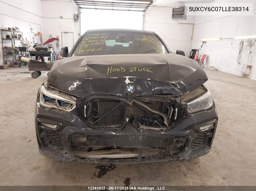 2020 BMW X6 xDrive40I VIN: 5UXCY6C07LLE38314 Lot: 12341032