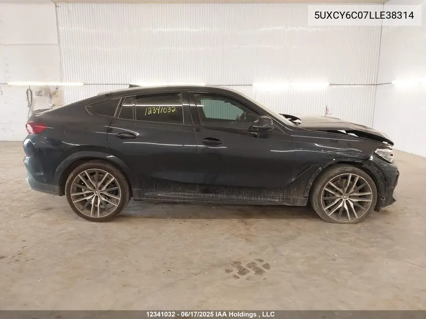2020 BMW X6 xDrive40I VIN: 5UXCY6C07LLE38314 Lot: 12341032
