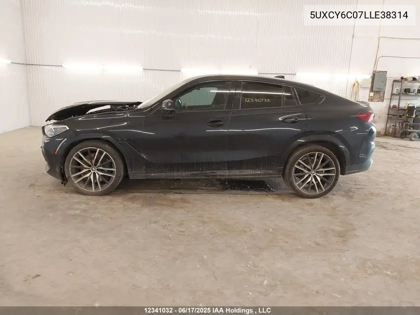 2020 BMW X6 xDrive40I VIN: 5UXCY6C07LLE38314 Lot: 12341032
