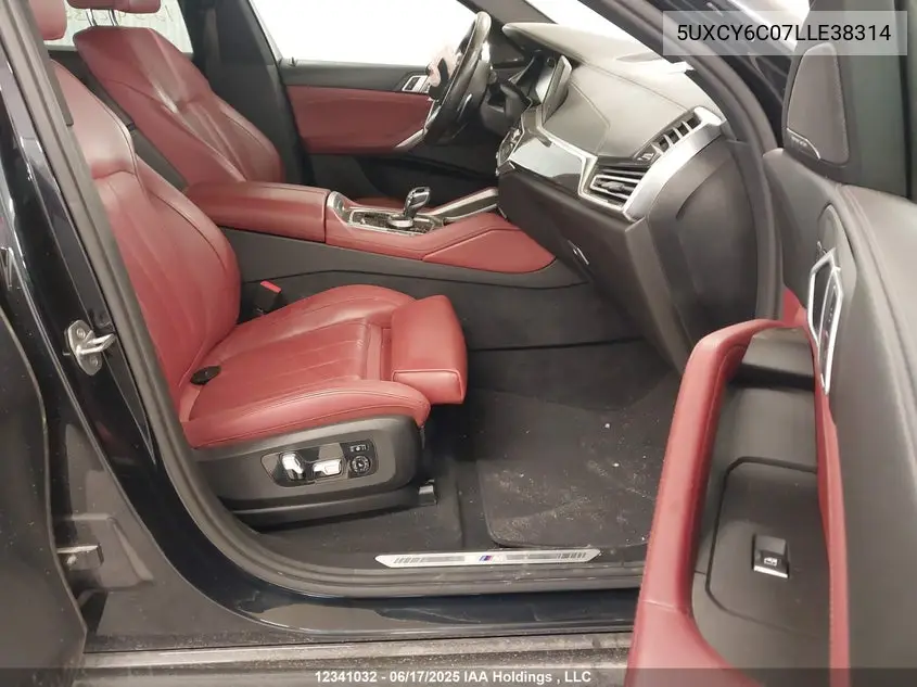 2020 BMW X6 xDrive40I VIN: 5UXCY6C07LLE38314 Lot: 12341032