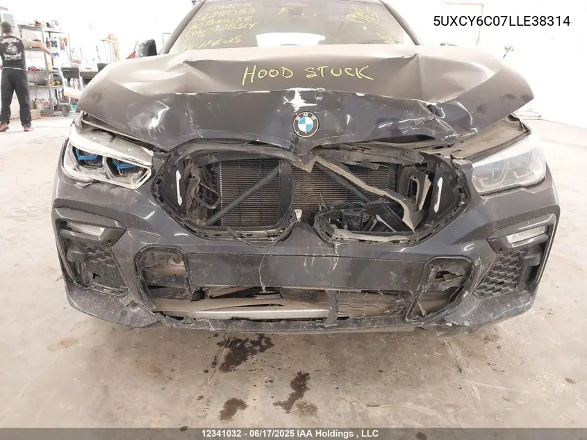 2020 BMW X6 xDrive40I VIN: 5UXCY6C07LLE38314 Lot: 12341032
