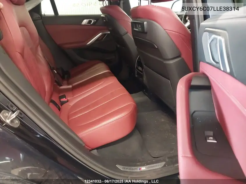 2020 BMW X6 xDrive40I VIN: 5UXCY6C07LLE38314 Lot: 12341032