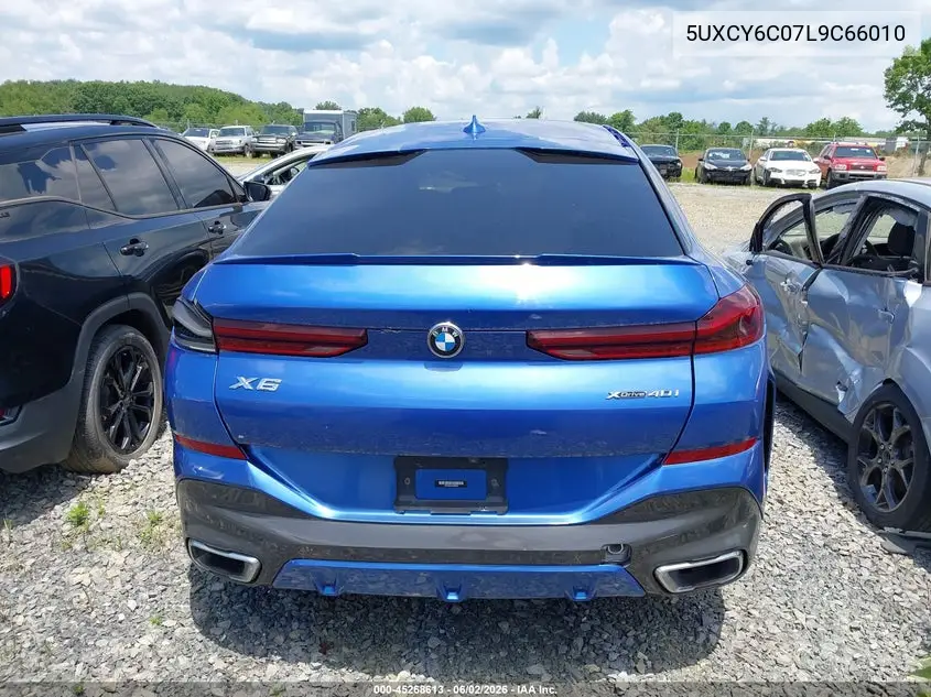 2020 BMW X6 xDrive40I VIN: 5UXCY6C07L9C66010 Lot: 45268613