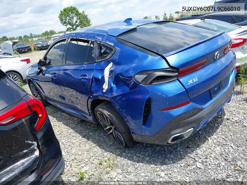 2020 BMW X6 xDrive40I VIN: 5UXCY6C07L9C66010 Lot: 45268613