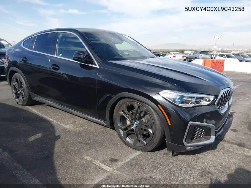 2020 BMW X6 Sdrive40I VIN: 5UXCY4C0XL9C43258 Lot: 45284334