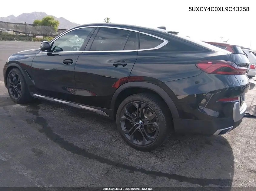 2020 BMW X6 Sdrive40I VIN: 5UXCY4C0XL9C43258 Lot: 45284334