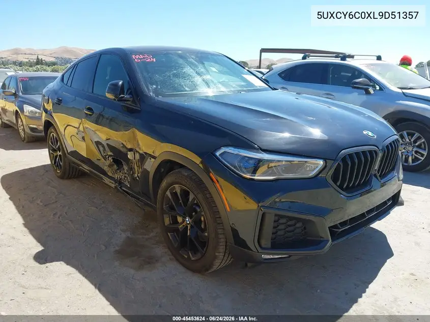 2020 BMW X6 xDrive40I VIN: 5UXCY6C0XL9D51357 Lot: 45453624