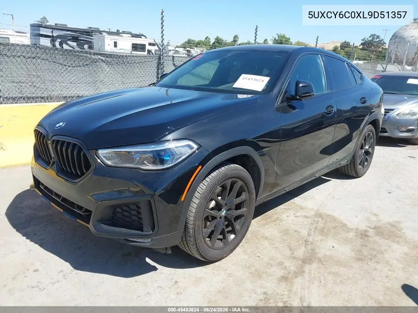 2020 BMW X6 xDrive40I VIN: 5UXCY6C0XL9D51357 Lot: 45453624