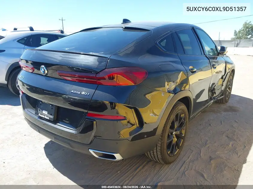 2020 BMW X6 xDrive40I VIN: 5UXCY6C0XL9D51357 Lot: 45453624