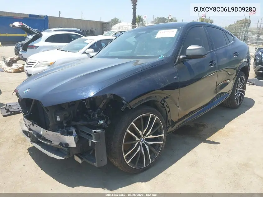 2020 BMW X6 M50I VIN: 5UXCY8C06L9D09280 Lot: 45479460