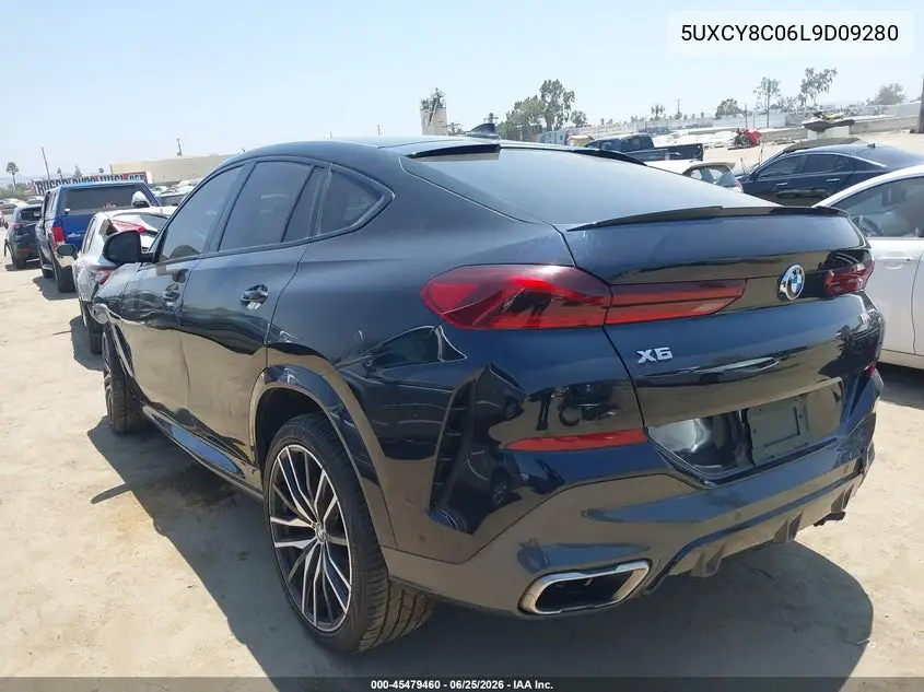 2020 BMW X6 M50I VIN: 5UXCY8C06L9D09280 Lot: 45479460