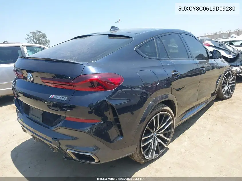 2020 BMW X6 M50I VIN: 5UXCY8C06L9D09280 Lot: 45479460