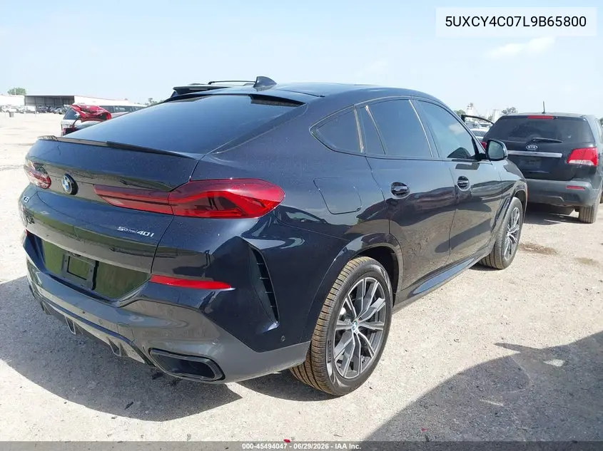 2020 BMW X6 Sdrive40I VIN: 5UXCY4C07L9B65800 Lot: 45494047