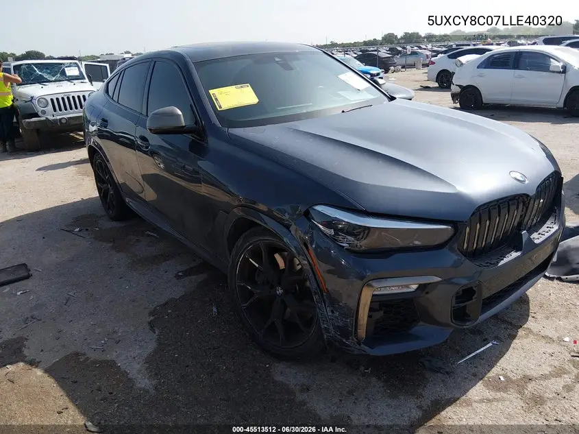 2020 BMW X6 M50I VIN: 5UXCY8C07LLE40320 Lot: 45513512