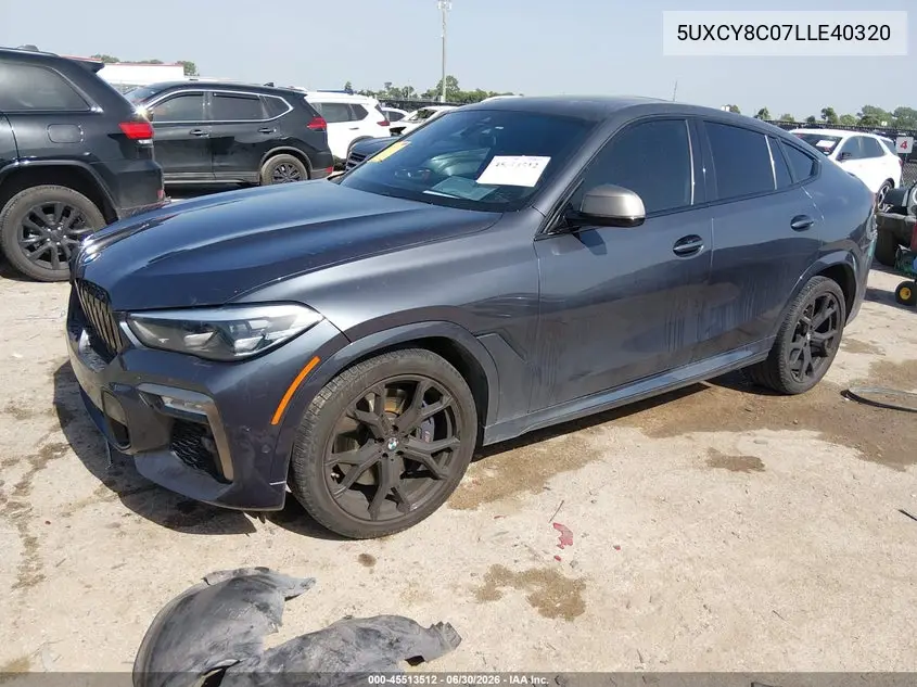 2020 BMW X6 M50I VIN: 5UXCY8C07LLE40320 Lot: 45513512