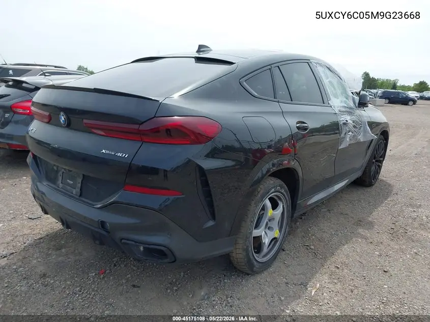 2021 BMW X6 xDrive40I VIN: 5UXCY6C05M9G23668 Lot: 45175108