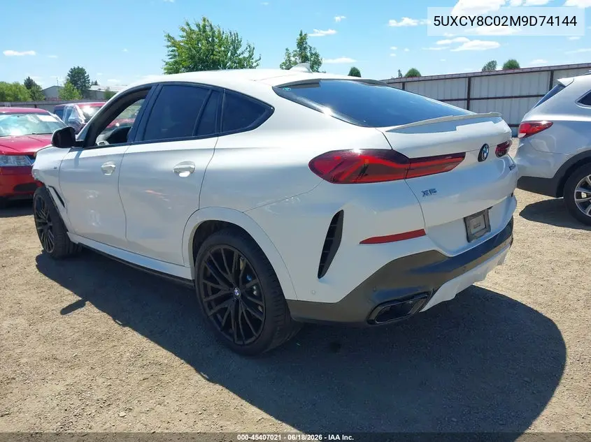 2021 BMW X6 M50I VIN: 5UXCY8C02M9D74144 Lot: 45407021