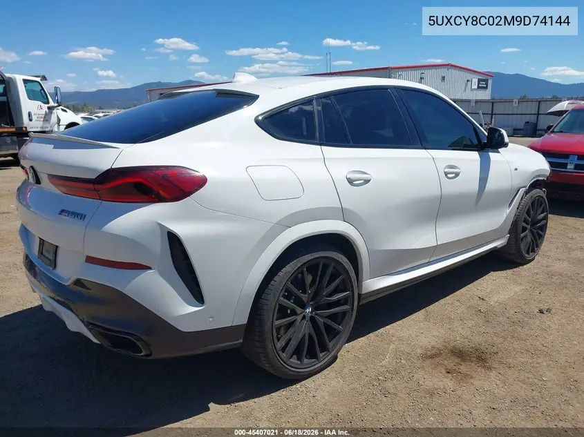 2021 BMW X6 M50I VIN: 5UXCY8C02M9D74144 Lot: 45407021