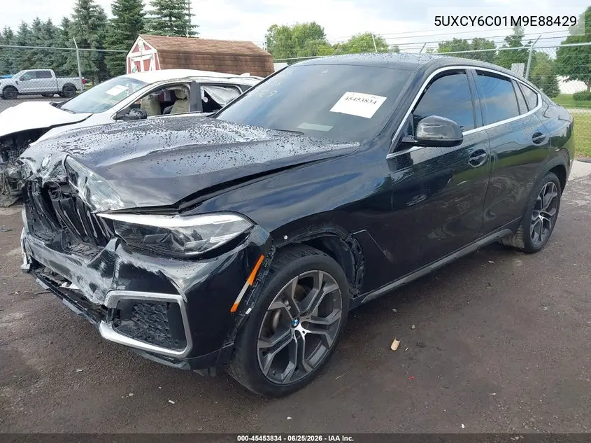 2021 BMW X6 xDrive40I VIN: 5UXCY6C01M9E88429 Lot: 45453834