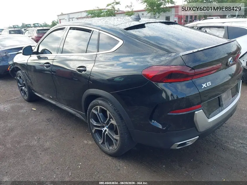2021 BMW X6 xDrive40I VIN: 5UXCY6C01M9E88429 Lot: 45453834