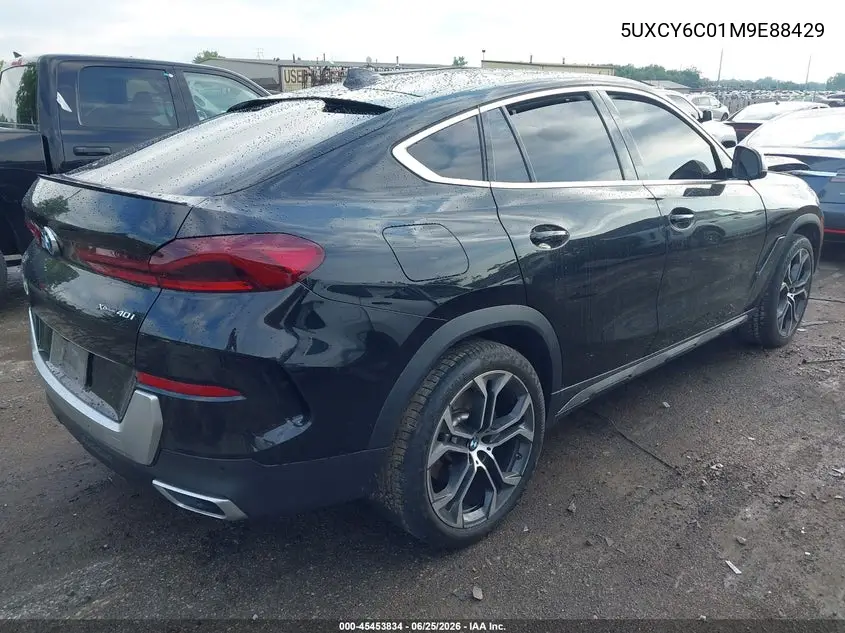 2021 BMW X6 xDrive40I VIN: 5UXCY6C01M9E88429 Lot: 45453834