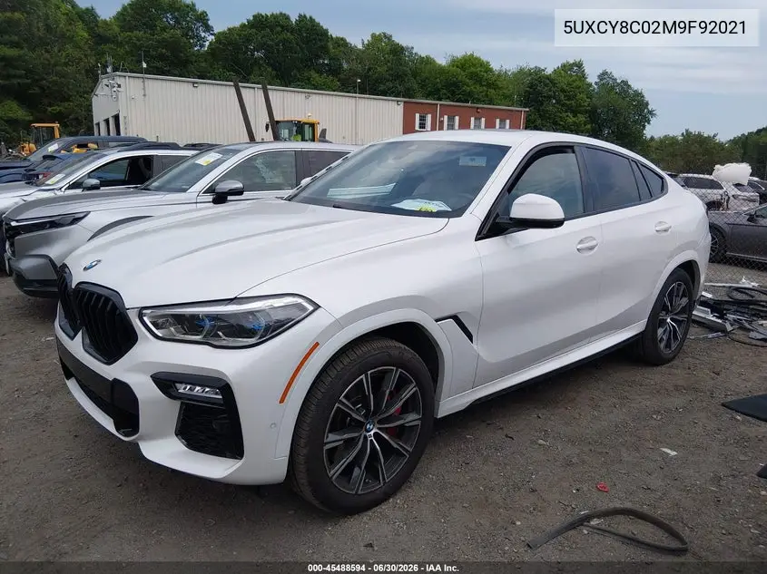 2021 BMW X6 M50I VIN: 5UXCY8C02M9F92021 Lot: 45488594
