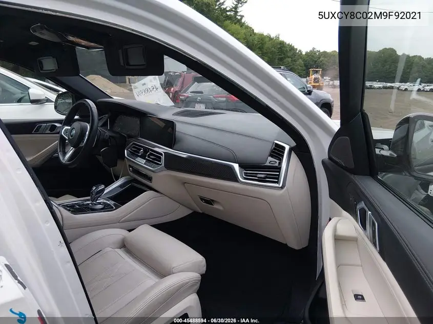 2021 BMW X6 M50I VIN: 5UXCY8C02M9F92021 Lot: 45488594