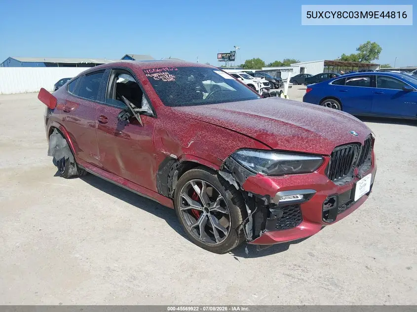 2021 BMW X6 M50I VIN: 5UXCY8C03M9E44816 Lot: 45569922