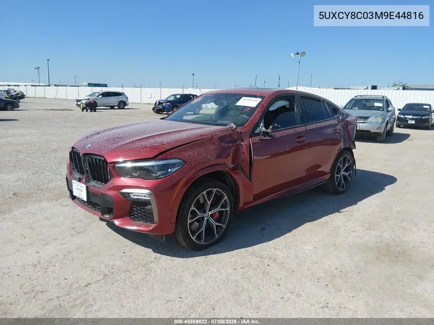 2021 BMW X6 M50I VIN: 5UXCY8C03M9E44816 Lot: 45569922
