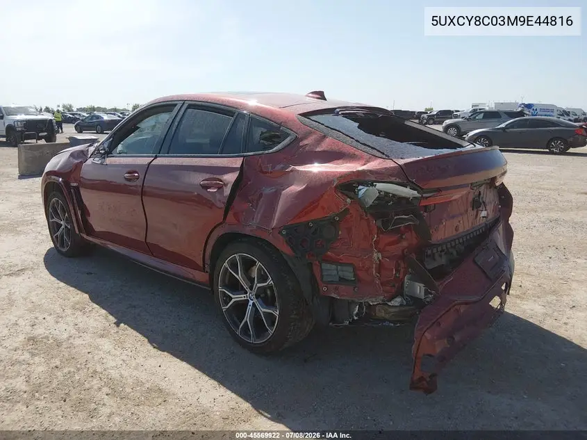 2021 BMW X6 M50I VIN: 5UXCY8C03M9E44816 Lot: 45569922