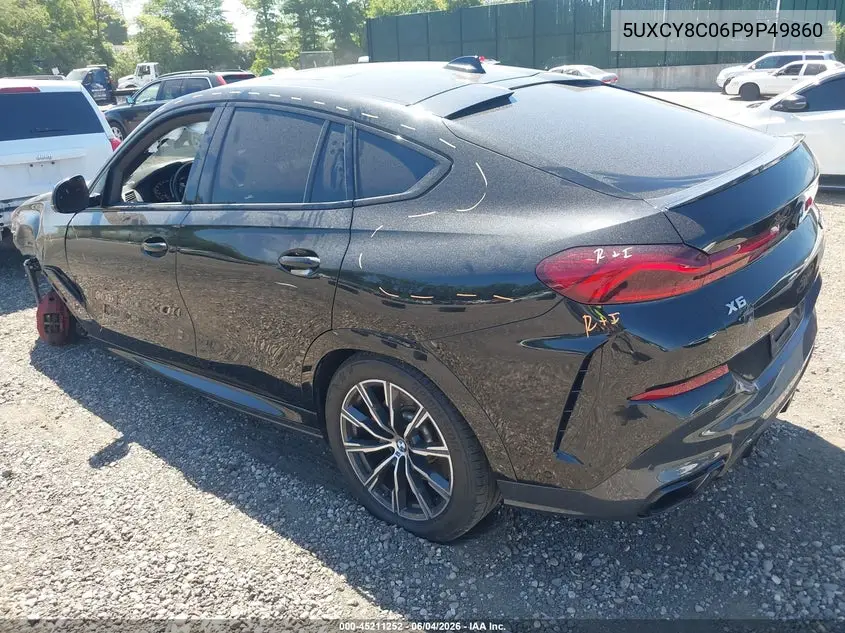 2023 BMW X6 M50I VIN: 5UXCY8C06P9P49860 Lot: 45211252