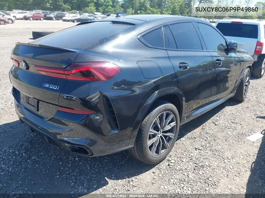 2023 BMW X6 M50I VIN: 5UXCY8C06P9P49860 Lot: 45211252