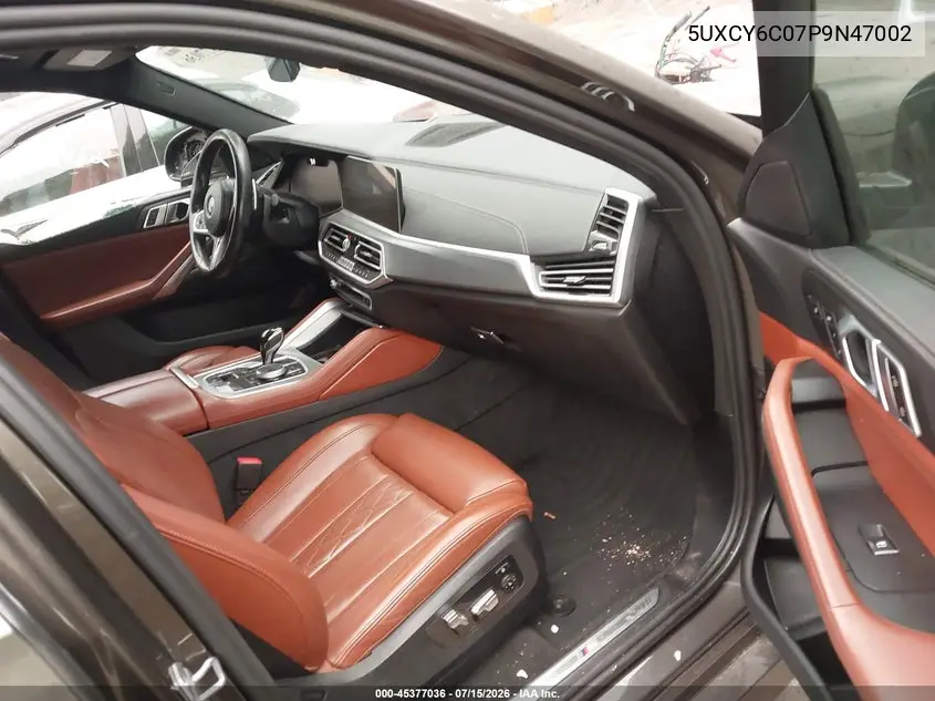 2023 BMW X6 xDrive40I VIN: 5UXCY6C07P9N47002 Lot: 45377036
