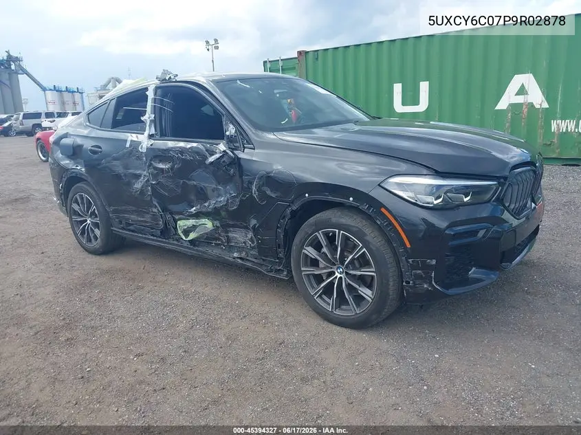 2023 BMW X6 xDrive40I VIN: 5UXCY6C07P9R02878 Lot: 45394327