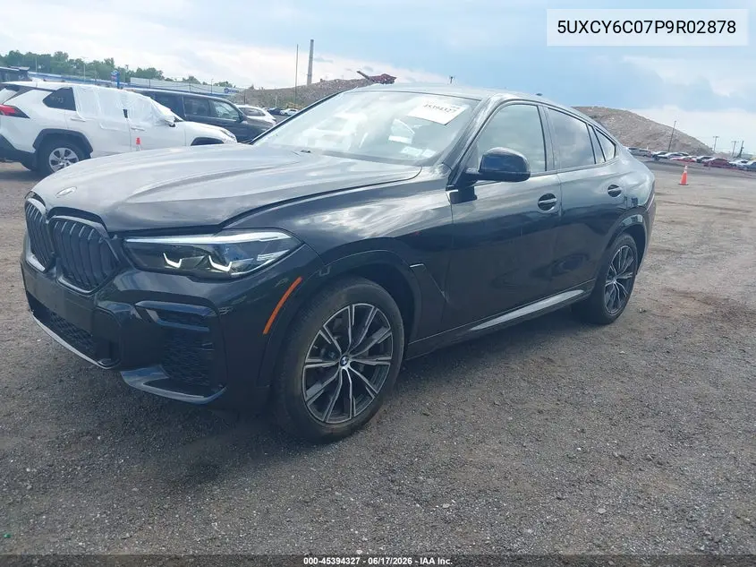 2023 BMW X6 xDrive40I VIN: 5UXCY6C07P9R02878 Lot: 45394327