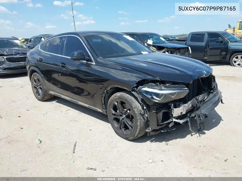 2023 BMW X6 xDrive40I VIN: 5UXCY6C07P9P87165 Lot: 45508905